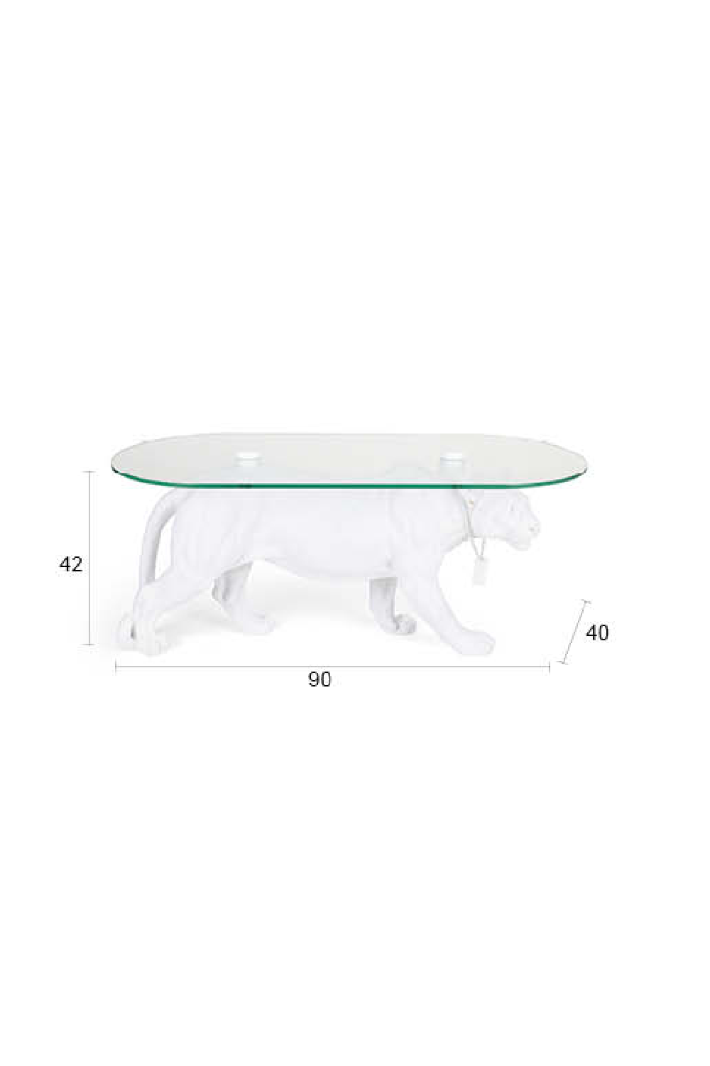 Table basse sculpture panthère
