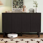 Whisen Minimalist 4-Door Storage Cabinet with Adjustable Shelves