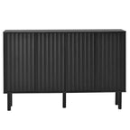 Meuble de rangement minimaliste à 4 portes avec étagères réglables