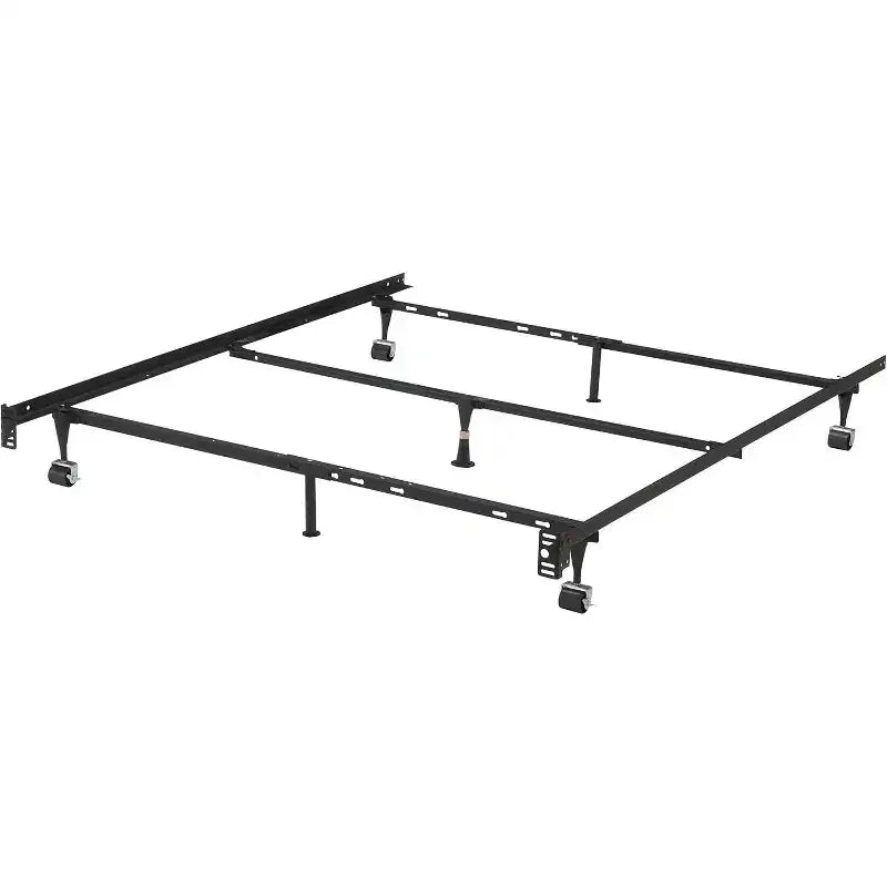 Kings Brand Furniture Heavy Duty Commercial Metal Adjustable Bed Frame, Twin, Full, Queen