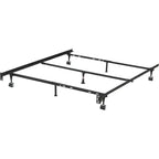 Kings Brand Furniture Heavy Duty Commercial Metal Adjustable Bed Frame, Twin, Full, Queen