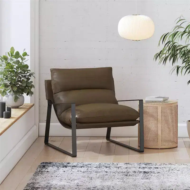 Fauteuil d'appoint Gatsby en tissu capitonné
