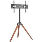 VEVOR Tripod Easel TV Stand, for 40-65 inch Flat Screen/Curved TVs Up to 99 lbs, 18 Left-Right Rotation Portable TV Stand, Black+Brown