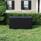 Coffre de rangement en résine étanche grand modèle de 454 litres pour l'intérieur et l'extérieur, conteneur de rangement verrouillable pour les outils de jardin et le mobilier de patio