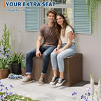 Boîte de rangement de terrasse de 130 gallons, coffre de rangement extérieur verrouillable avec couvercle, bac de rangement extérieur toutes saisons avec poignées latérales pour mobilier de jardin