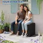 Boîte de rangement de terrasse de 130 gallons, coffre de rangement extérieur verrouillable avec couvercle, bac de rangement extérieur toutes saisons avec poignées latérales pour mobilier de jardin