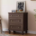 Acekool Vintage 4 Drawer Dresser with Tapered Legs, Chest for Bedroom Living Room Entryway