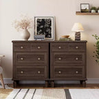 Commode vintage à 4 tiroirs avec pieds fuselés, pour chambre, salon ou entrée