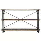 Ronay Vintage Industrial Console Table - Rustic Oak - iNSPIRE Q