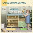 Meuble de rangement 11 bacs pour jouets, étagère de rangement pour salle de jeux ou chambre d'enfant, 80 cm de hauteur