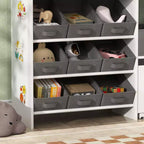Meuble de rangement 11 bacs pour jouets, étagère de rangement pour salle de jeux ou chambre d'enfant, 80 cm de hauteur