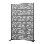 Paravent décoratif en acier galvanisé gris, 72x47x16, 6 pièces