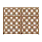 Paravent Laurence Diamond en acier galvanisé, 72x47x16, paravent intimité double face 3 pièces