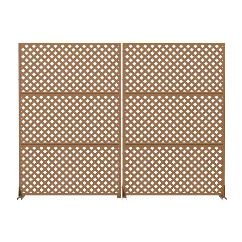 Paravent Laurence Diamond en acier galvanisé, 72x47x16, paravent intimité double face 3 pièces