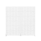 Paravent en acier galvanisé blanc, 72x35x16, écran minimaliste double face 6 pièces