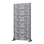 Paravent en acier galvanisé gris, 72x35x16, 6 panneaux pour intérieur et extérieur