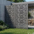 Paravent en acier galvanisé gris, 72x35x16, 6 panneaux pour intérieur et extérieur
