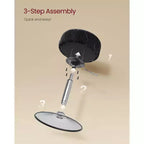 Tabouret de coiffeuse réglable, chaise de coiffeuse, pivotant à 360°, revêtement en PU, coussin épais