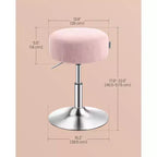 Tabouret de coiffeuse réglable, chaise de coiffeuse, pivotant à 360°, revêtement en PU, coussin épais