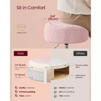 Tabouret de coiffeuse réglable, chaise de coiffeuse, pivotant à 360°, revêtement en PU, coussin épais