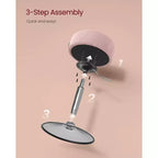Tabouret de coiffeuse réglable, chaise de coiffeuse, pivotant à 360°, revêtement en PU, coussin épais