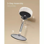 Tabouret de coiffeuse réglable, chaise de coiffeuse, pivotant à 360°, revêtement en PU, coussin épais