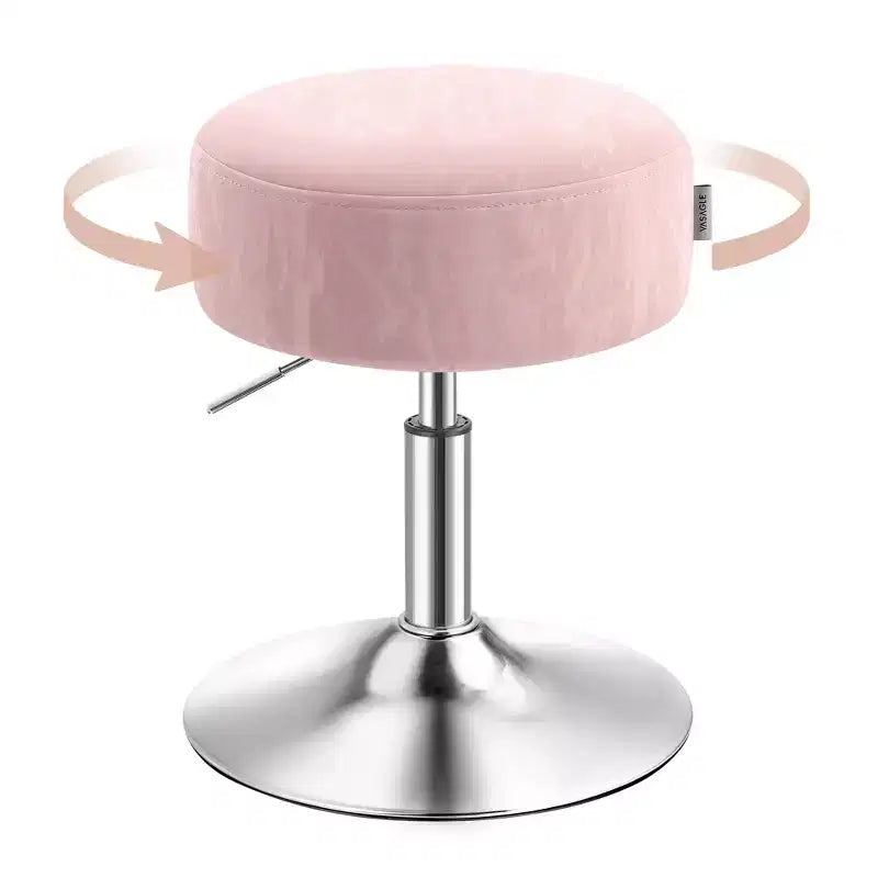 Tabouret de coiffeuse réglable, chaise de coiffeuse, pivotant à 360°, revêtement en PU, coussin épais