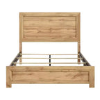 Cadre de lit en bois rustique contemporain Carson avec tête de lit