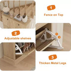 Meuble à chaussures avec 3 tiroirs basculants, meuble cannelé moderne avec étagères réglables, organisateur de chaussures autoportant en bois
