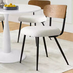 Ensemble de salle à manger rond 5 pièces pour 4 personnes, table et chaises de cuisine modernes, mobilier de salle à manger pour petits espaces, cadre en bois et métal