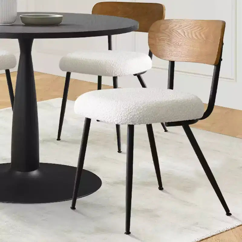Ensemble de salle à manger rond 5 pièces pour 4 personnes, table et chaises de cuisine modernes, mobilier de salle à manger pour petits espaces, cadre en bois et métal