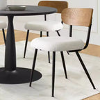 Ensemble de salle à manger rond 5 pièces pour 4 personnes, table et chaises de cuisine modernes, mobilier de salle à manger pour petits espaces, cadre en bois et métal
