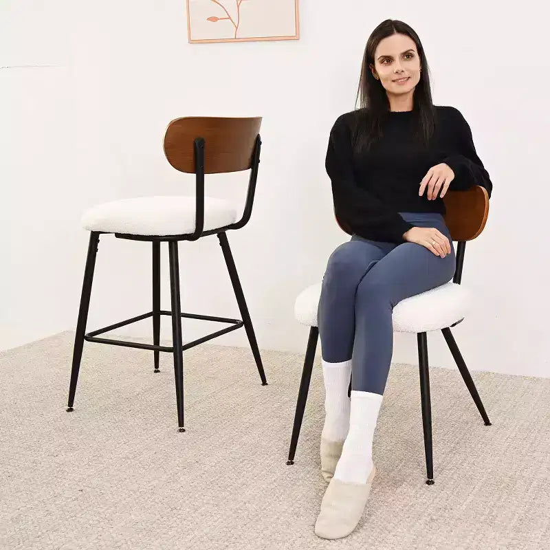 Ensemble de salle à manger rond 5 pièces pour 4 personnes, table et chaises de cuisine modernes, mobilier de salle à manger pour petits espaces, cadre en bois et métal