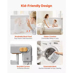 Barrière de lit pour tout-petits 3 pièces, barrière de sécurité pour lits d'enfants avec tuyau en fer renforcé et tissu Oxford, barrière de lit latérale réglable en hauteur, 3 côtés, gris