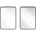 Uttermost Soren Black 24 x 34 Rounded Edge Rectangular Mirrors Set of 2