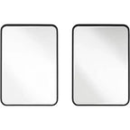 Uttermost Soren Black 24 x 34 Rounded Edge Rectangular Mirrors Set of 2