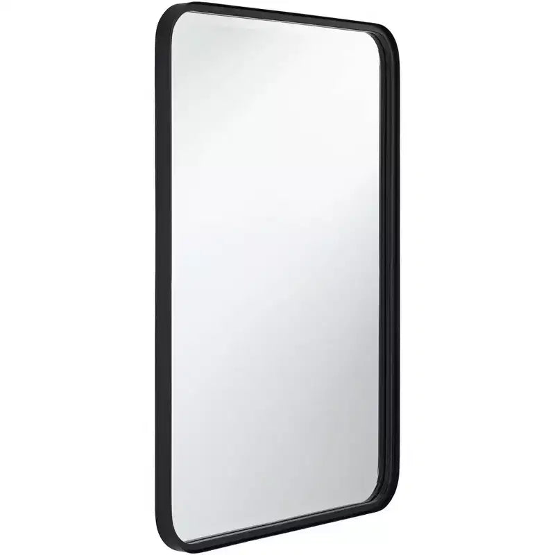 Lot de 2 miroirs rectangulaires à bords arrondis Soren Black 24 x 34