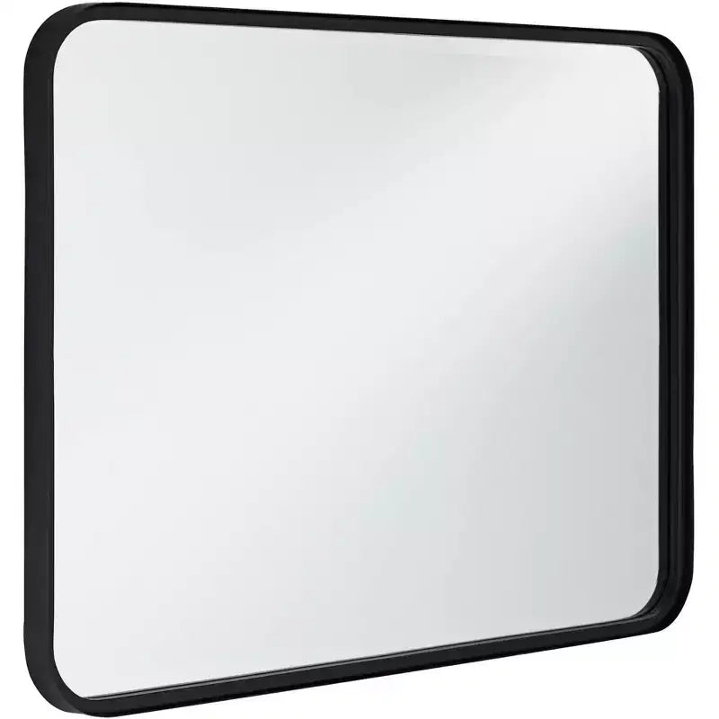 Lot de 2 miroirs rectangulaires à bords arrondis Soren Black 24 x 34