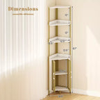 Lot de 2 étagères d'angle à 6 niveaux de 170 cm de haut avec armoire et étagère réglable