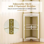 Lot de 2 étagères d'angle à 6 niveaux de 170 cm de haut avec armoire et étagère réglable