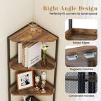 Lot de 2 étagères d'angle à 6 niveaux de 170 cm de haut avec armoire et étagère réglable