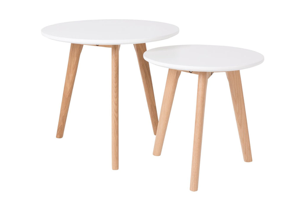 Tables d'appoint gigognes blanches (2)