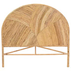 bali & pari Queen Seana Rattan Standalone Headboard Honey: Artisan-Crafted, Bohemian Design, No Mount Needed