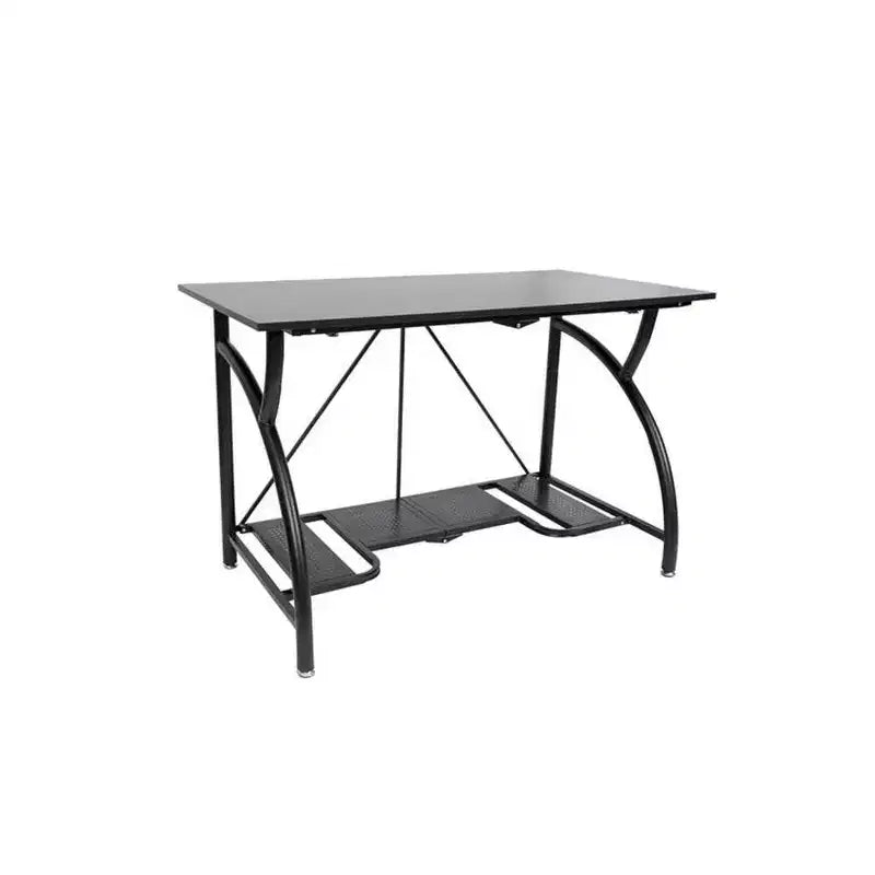 Table de bureau pliante multifonctionnelle, noire (lot de 2)