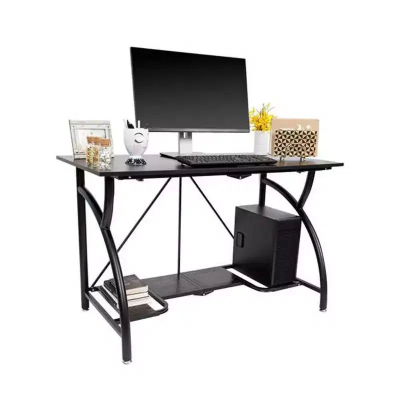 Table de bureau pliante multifonctionnelle, noire (lot de 2)
