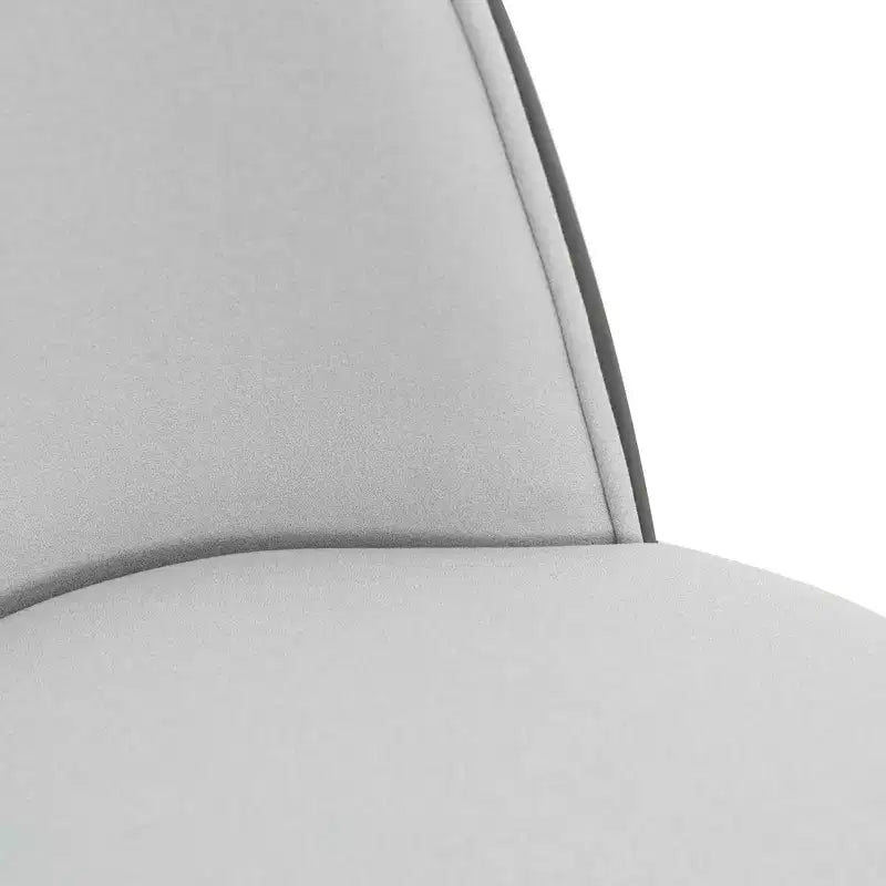 Lot de 4 chaises de salle à manger modernes avec assise en cuir PU, velours ou daim et piètement en acier blanc