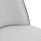 Lot de 4 chaises de salle à manger modernes avec assise en cuir PU, velours ou daim et piètement en acier blanc