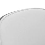 Lot de 4 chaises de salle à manger modernes avec assise en cuir PU, velours ou daim et piètement en acier blanc