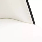 Lot de 4 chaises de salle à manger modernes avec assise en cuir PU, velours ou daim et piètement en acier blanc