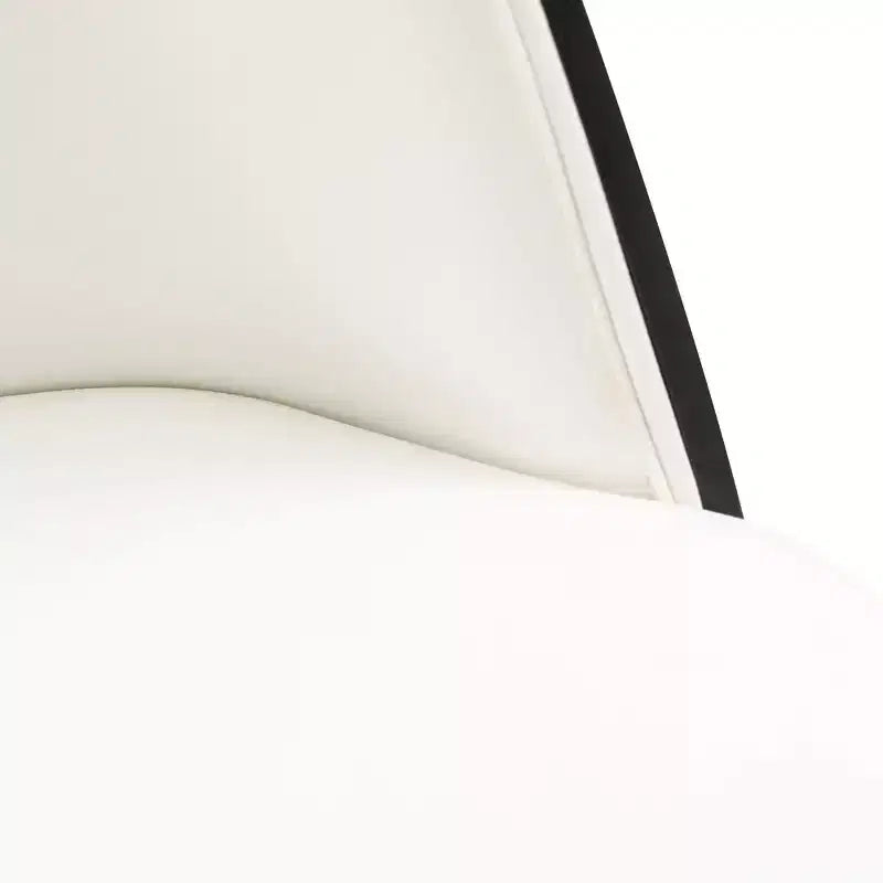 Lot de 4 chaises de salle à manger modernes avec assise en cuir PU, velours ou daim et piètement en acier blanc